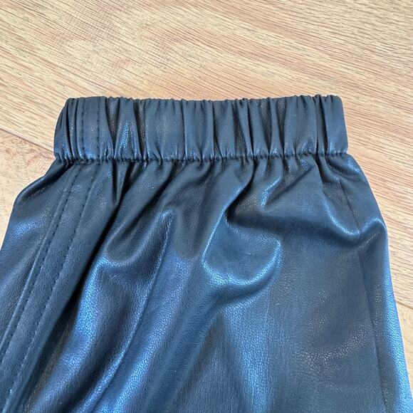 BLANKNYC Vegan Black Leather Elastic Waistband Joggers NEW Size 26 - Picture 8 of 12